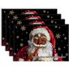 Christmas Snowman & Snowflake Plaid Insulated Placemat - Festive Table Decoration