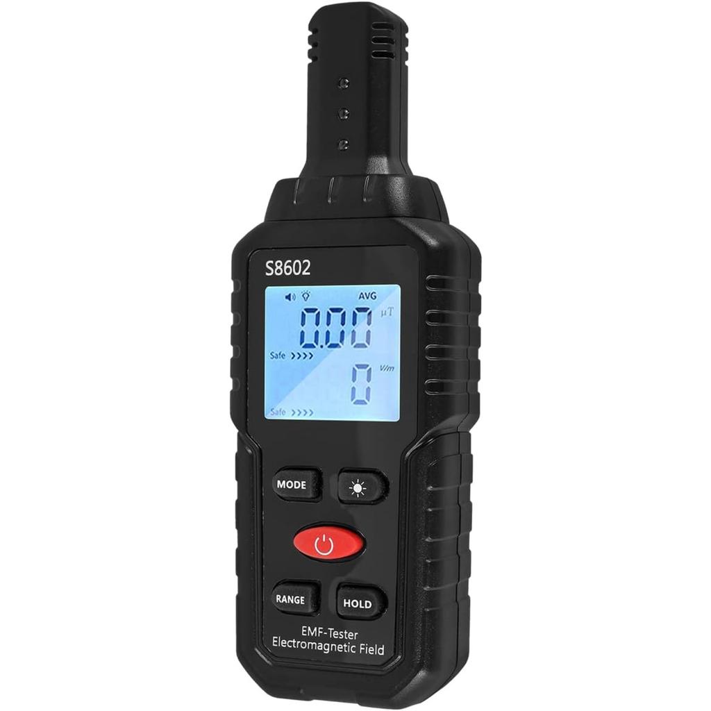 3 in 1 EMF Meter Professional, EMF Reader, Electromagnetic Radiation Detector Portable EMF Meter with Sound Light Alarm Digital LCD EMF Tester