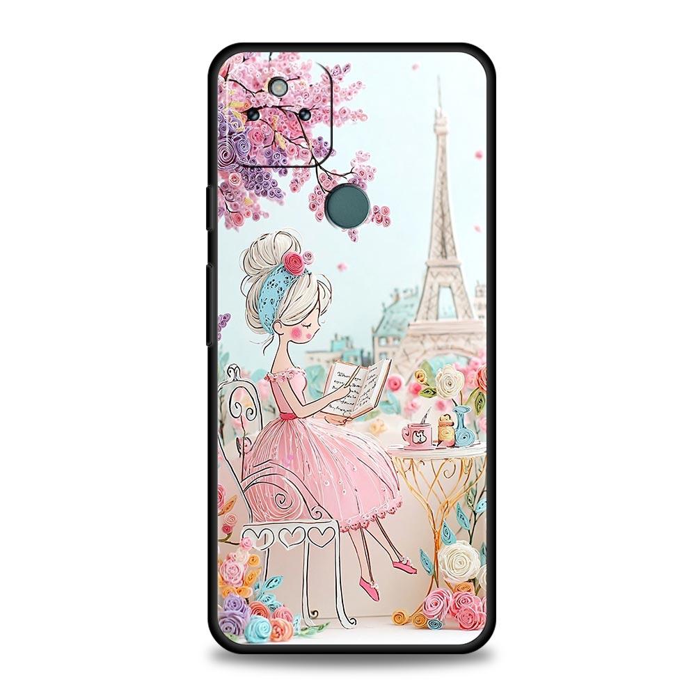 Cartoon Girl Phone Case Cover for Google Pixel 10 9 8 7 6 9A 8A 7A 6A Pro Shockproof Soft TPU 10 Pro XL Shell Fundas Capas Coque