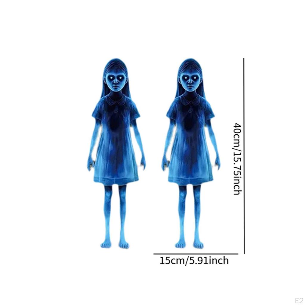 2 шт. Хэллоуин Зомби Девочка Реквизит Тематический Декор 2D Плоские Садовые Знаки Садовые Колышки для Газона Переднего Двора