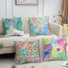 Soft Pillow Case for Sofa Living Room Home Colorful L-Lilly Decor Protective Cover P-Pulitzer Gorgeous Without PillowInsert