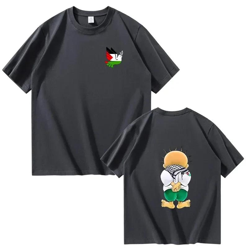 Handala Tshirt Men Fashion Summer Cotton Short Sleeve T Shirt Women Cool Casual Harajuku Hip Hop Streetwear Tee Tops Camiseta