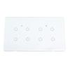 Wi-Fi Smart Touch Switch 8 Gang Закаленное стекло Панель IP44 Smart Light Switch Standard