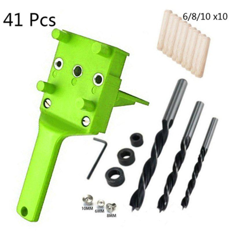 Hole Puncher Woodworking Dowel Jig Drill Handheld Woodwork Tool 1/8/38/41Pcs