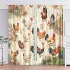 2 шт. штор с принтом петуха, подходящих для украшения спальни, гостиной, кухни, домашнего декора, украшения окон