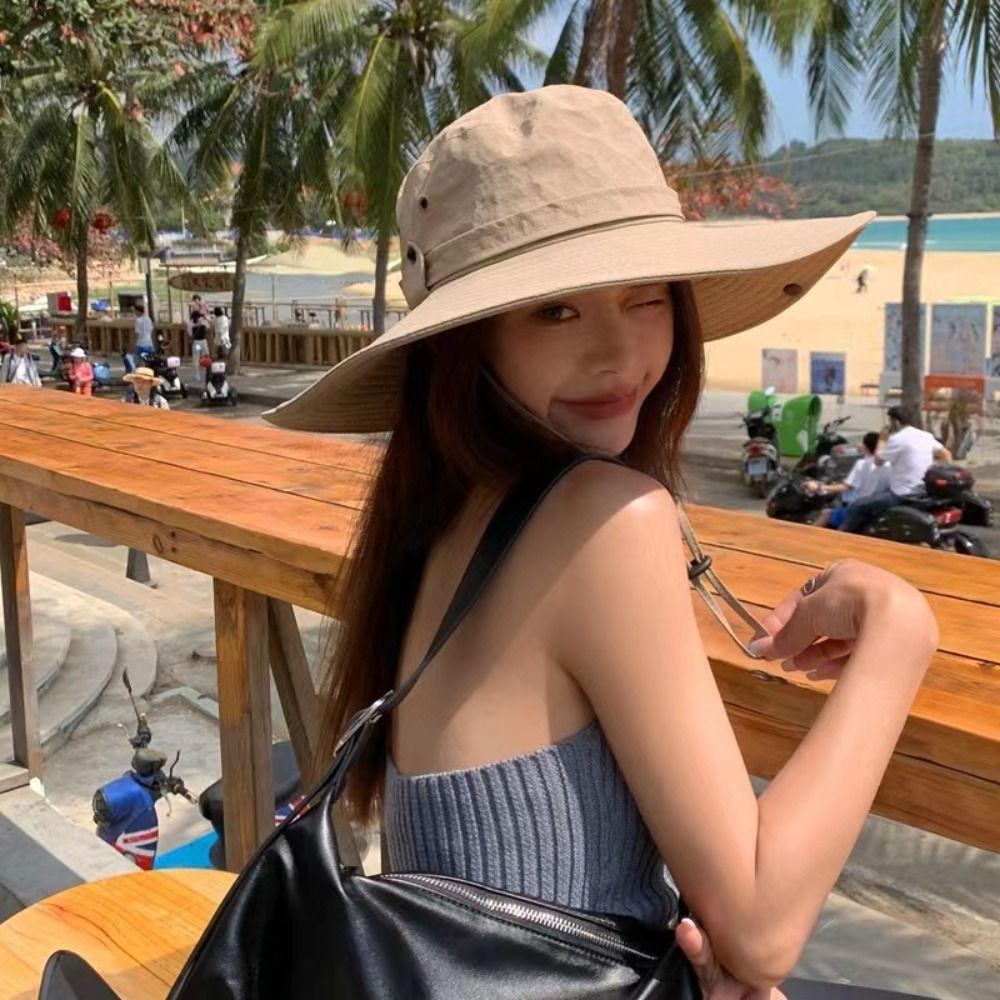 Летняя шляпа с защитой от ультрафиолета для походов и рыбалки, новая шляпа-ведро с полями 12 см для женщин и мужчин