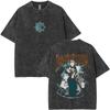 Anime Gachiakuta Ludo Vintage Washed T Shirt Men Women Manga Retro Oversized Short Sleeve Tshirt Mens Casual Cotton Tshirts