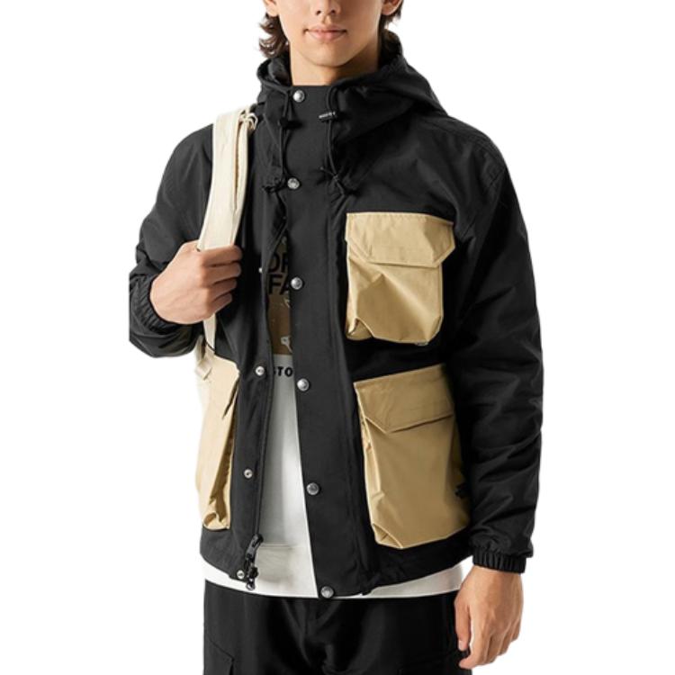 THE NORTH FACE Outdoor Hiking Waterproof, Windproof, And Breathable Windbreaker Jacket Men's Black NF0A7W7F-UK2