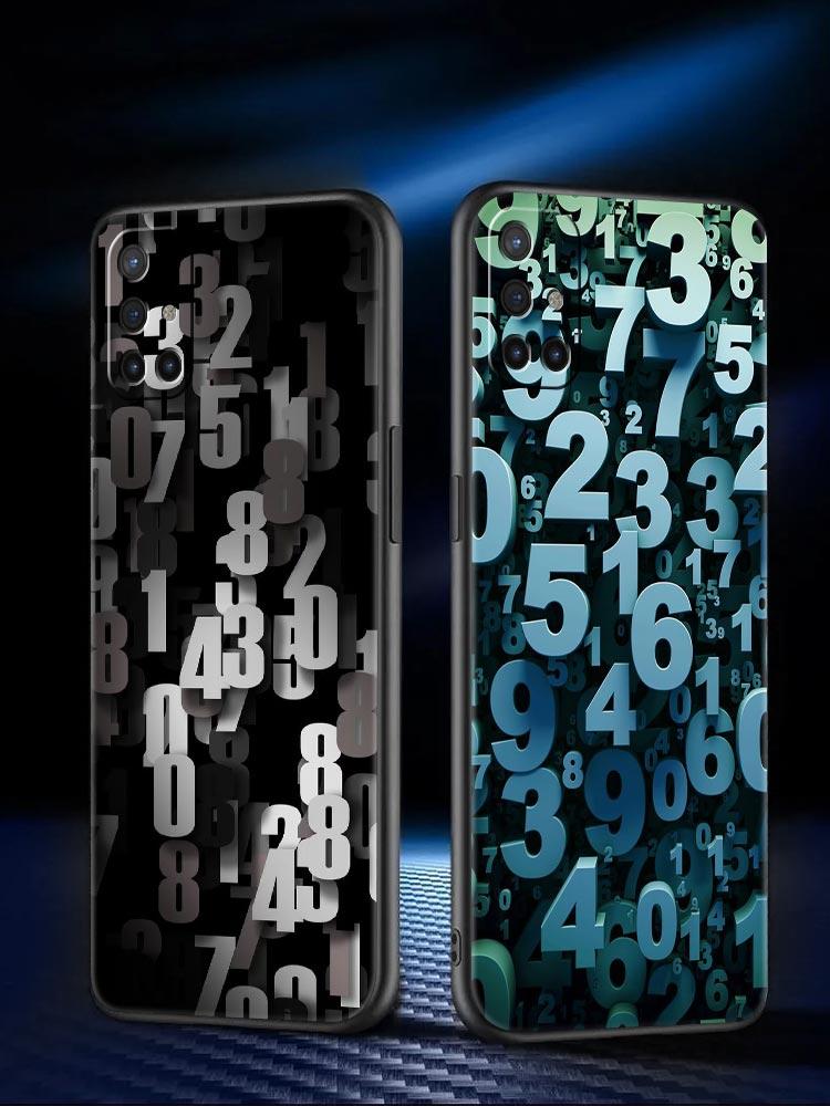 Number Pattern Phone Case For Oneplus 13R 13 12R 11 10T 10R Nord N100 N200 N10 10 9 9R 9RT CE 3 2 Z Pro 5G Soft TPU Cover Capas
