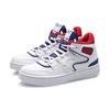 Li Ning Youth Детские нескользящие амортизирующие износостойкие дышащие кроссовки для скейтбординга средней высоты Детские кроссовки для скейтбординга белые синие YKCQ292-5