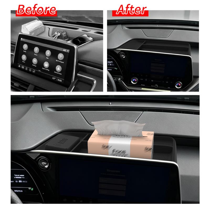 for Lexus TX 350/500h/550h+ 2024-2026 Car Display Rear Screen Storage Box Dashboard Organizer Tray Silicone Accessories Black