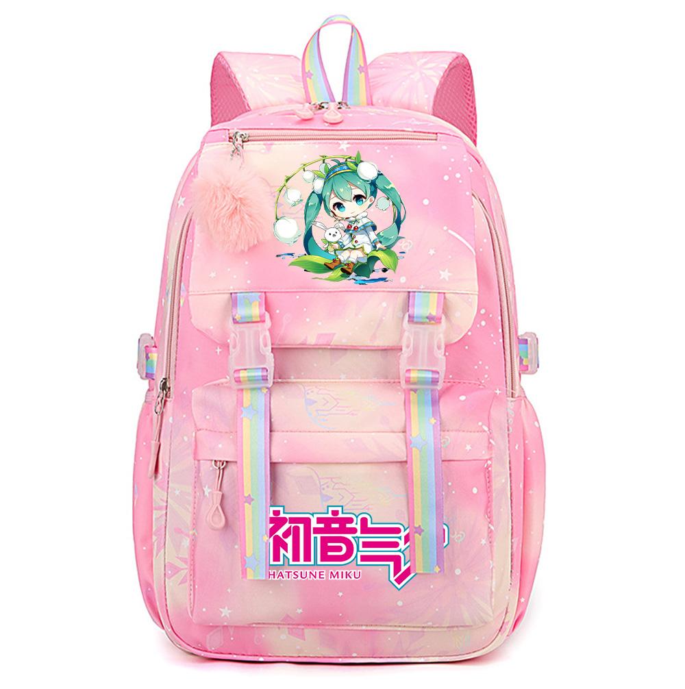 Аниме Аниме Хацунэ Мику С принтом Большой вместимости Водонепроницаемый рюкзак Подросток Студент Девочка Мальчик Школьная сумка Сумка для книг Дорожная сумка