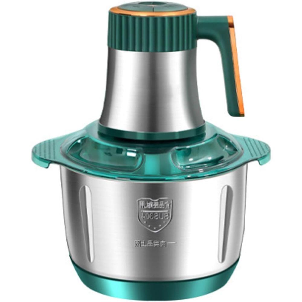 Электрическая мясорубка, кухонный комбайн, измельчитель мяса из нержавеющей стали, овощерезка емкостью 5 л, подходит для измельчения продуктов