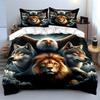 Animal Trio Bedding Set Bedding Duvet Cover Set Duvet Cover Pillowcases (1 * Duvet Cover 2 * Pillowcases, without duvet insert)