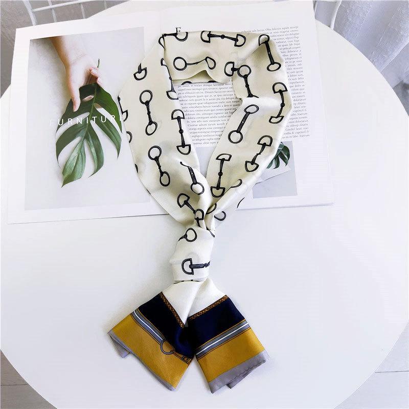 New Scarves Silk Scarves Women'S Spring And Autumn Season Long Decorative Professional Scarves Summer Thin Styles Paired With Shirts Stylish