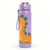 1PC Small Green Dinosaur Art 750ml Color Plastic Sports Water Bottle Leakproof Flip Straw Lid Suitable for Sports Office Home Use