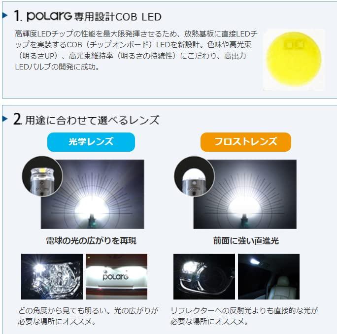 Nissei Kogyo POLARG Светодиодная лампа для освещения позиции/салона/номера 12В T10 6700K 60лм