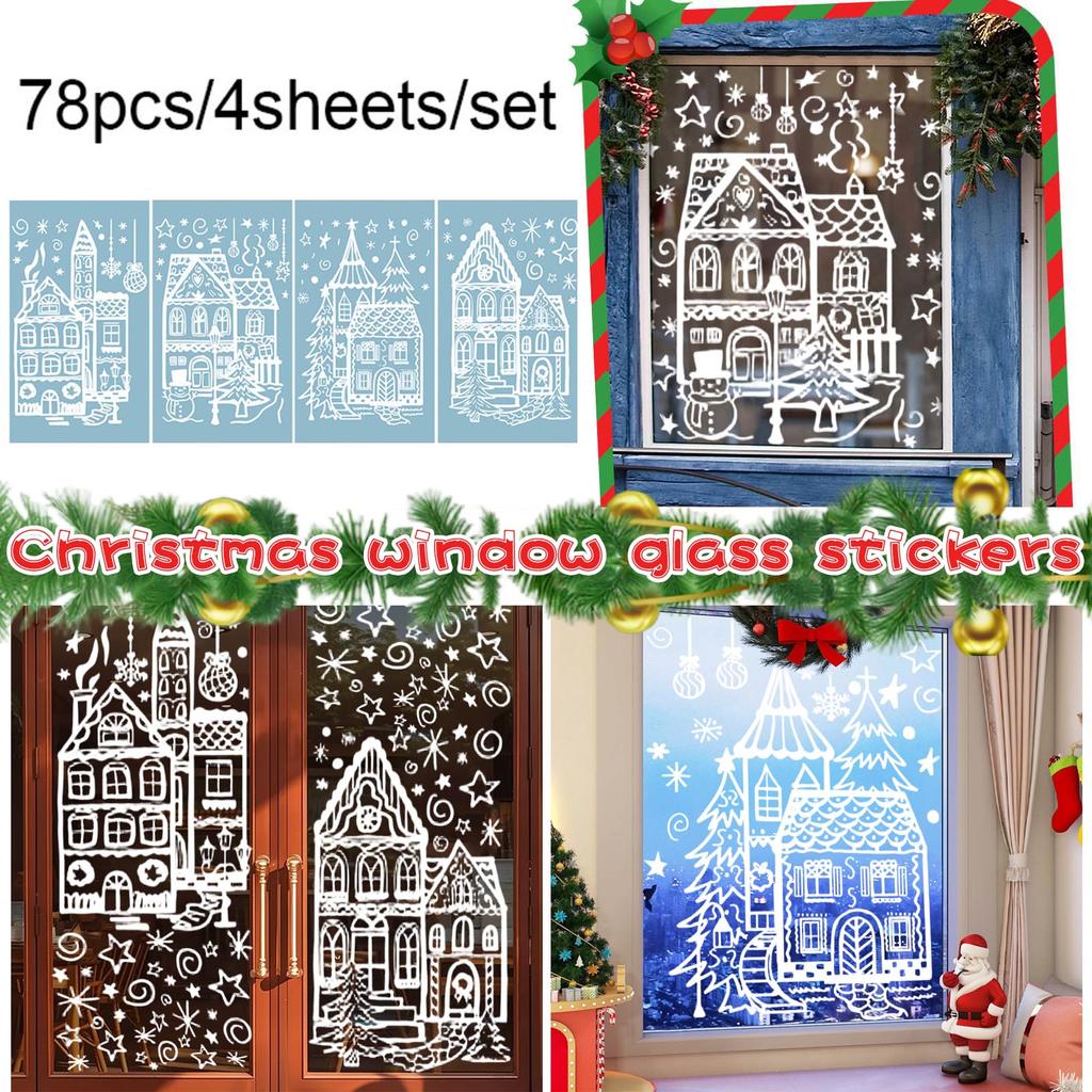 Christmas Glass Window Decoration Window Stickers Electrostatic Stickers Pvc Snowflake Decoration Window Stickers