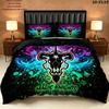 Black Clover Pattern Bedding Quilt Set Quilt Cover Pillowcase Home Birthday Gift(1 * duvet cover + 2 * pillowcase, without core)