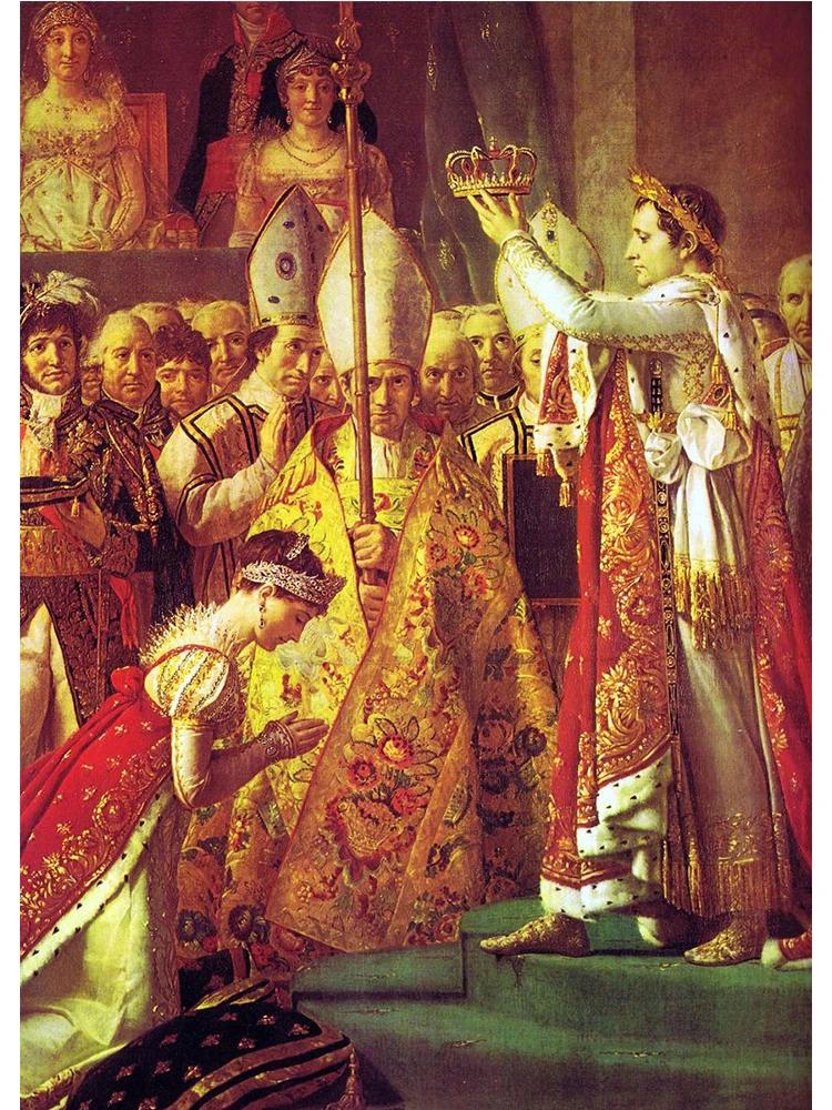 Napoleon Bonaparte Portrait Crossing The Alps Coronation of Napoleon I Canvas Poster Print for Living Room Home Decor