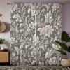 2 шт. HD современная европейская декоративная штора Серая цифровая печатная штора Стиль украшения дома украшение гостиная спальня