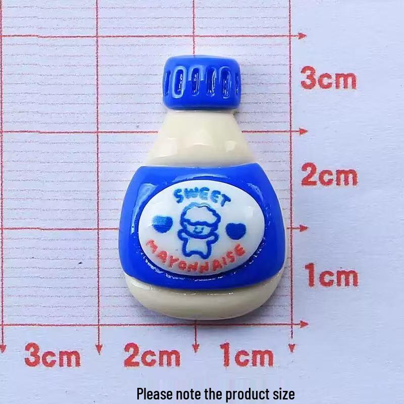 Cute Sauce Bottle DIY Resin Accessories: Phone Case, Magnet, Hair Clip