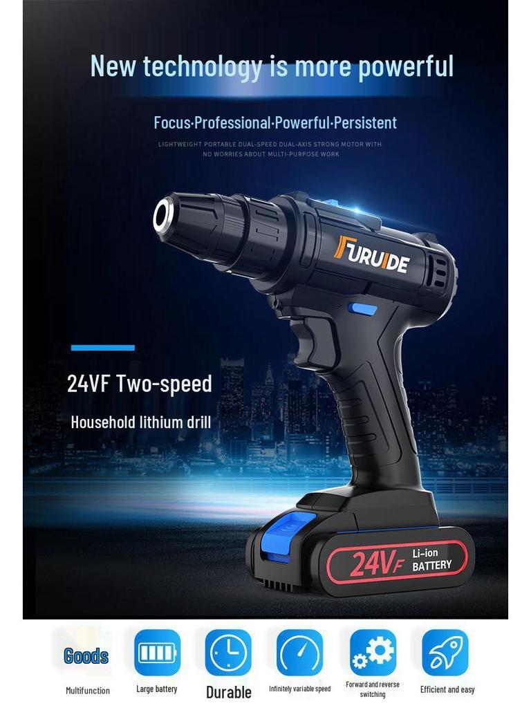 Multifunctional Electric Drill & Tool Set for Household, Electrician, and Woodworking Repairs