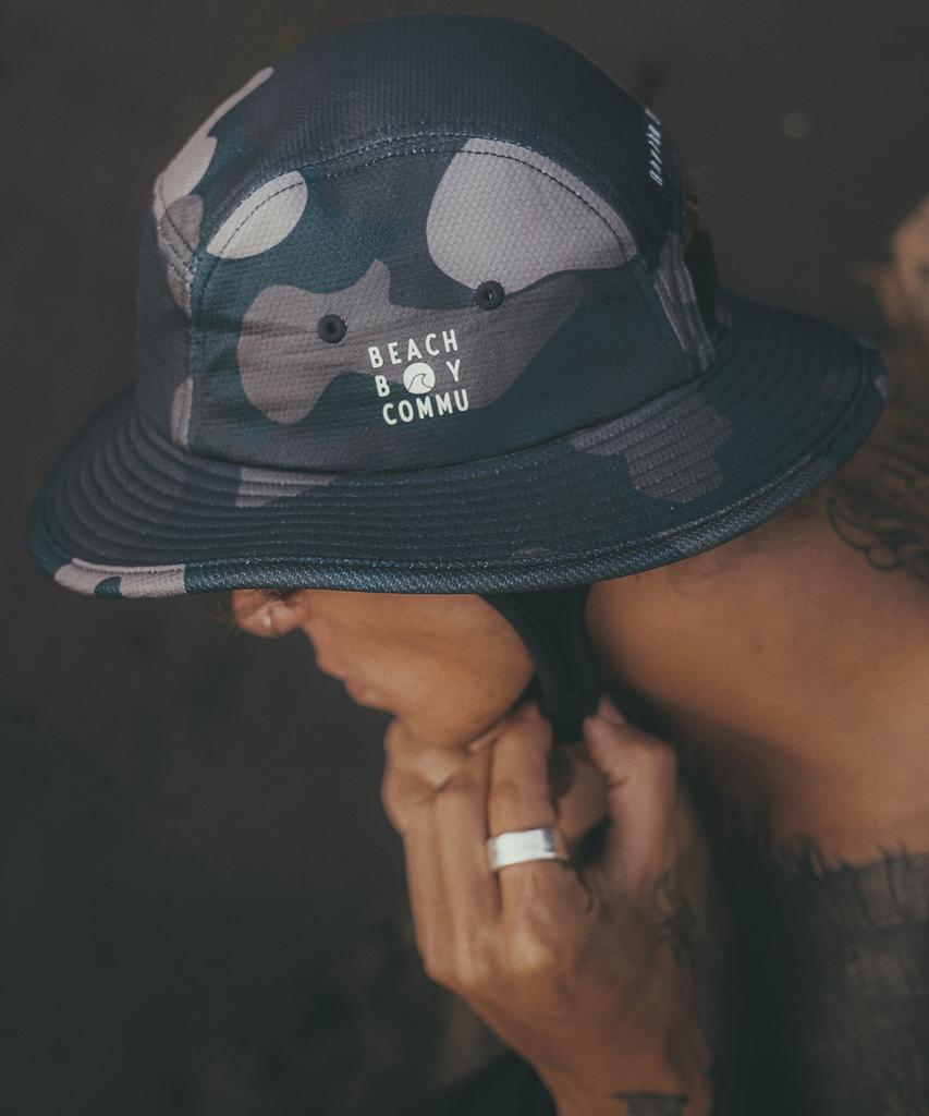 Bichiboikeomyu Шляпа для серфинга Surf Hat Ich Зеленый камуфляж