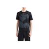 Emporio Armani SS24 Логотип Растительный узор Печатная футболка с круглым вырезом Повседневная с коротким рукавом Мужские топы Черный 3D1T6U-1J7FZ-10069