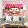 Monchhichi1 Tapestry for Bedroom Aesthetic Classroom Tapestries Wall Hanging for Living Room Dorm Office,Ideal Creative Gift