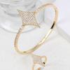 European and American Four-pointed Star Bracelet Ring, Light Luxury and High-end Zircon Sparkling Bracelet