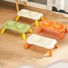Double Cat Bowl Elevated Pet Water Food Feed Non-Slip Dog Bowl Inclination Stand Cat Feeder Feeding Bowl Kitten Supplies