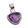 Подвеска из твердого серебра 925 пробы с натуральным облачным аметистом ручной работы 1,25 дюйма Y7c94
