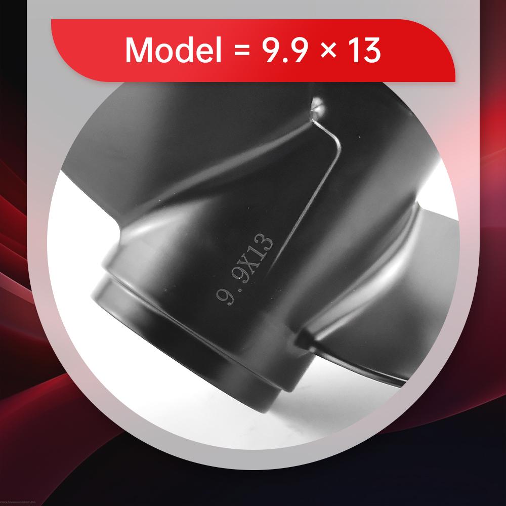 Гребной винт из алюминиевого сплава для подвесного двигателя Tohatsu Mercury Nissan — 9,9 x 13 дюймов, 3 лопасти, 10 шлицев — подходит для лодочных моторов мощностью 25–30 л.с.