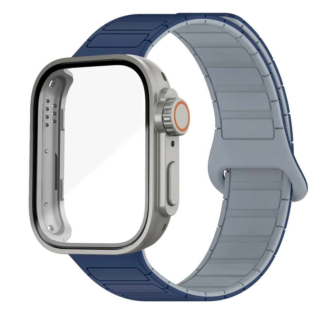 Case+Magnetic Sport Band for Huawei Watch Fit 3 Bracelet Anti Sweat Soft Silicone Wristband Breathable Dual Color Strap