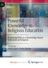 Книга Powerful Knowledge In Religious Education : Exploring Paths To A Knowledge-Based Education On Religions