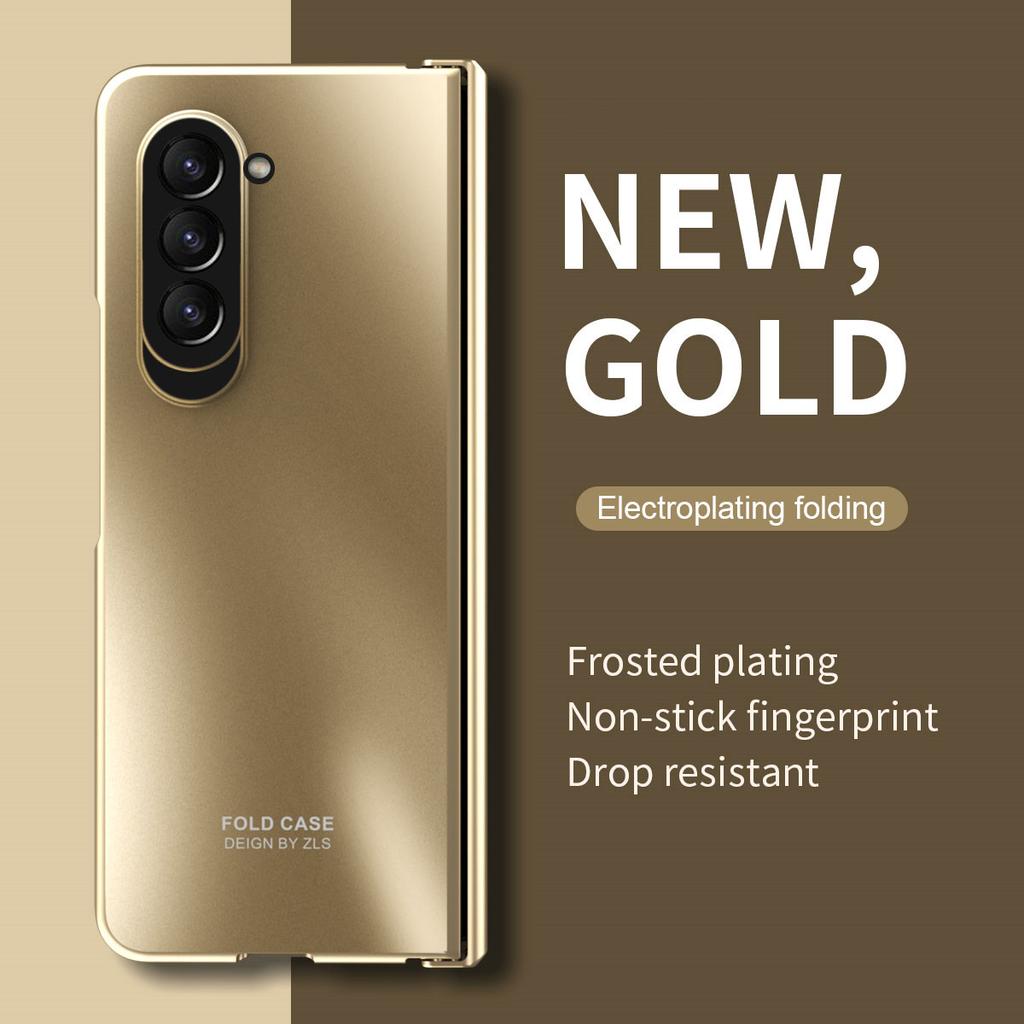 Для samsung fold 5 Противоударный Чехол-книжка с шарниром для Samsung Galaxy Z Fold 5 Fold5 Zfold5 5G Пленка из закаленного стекла Capa