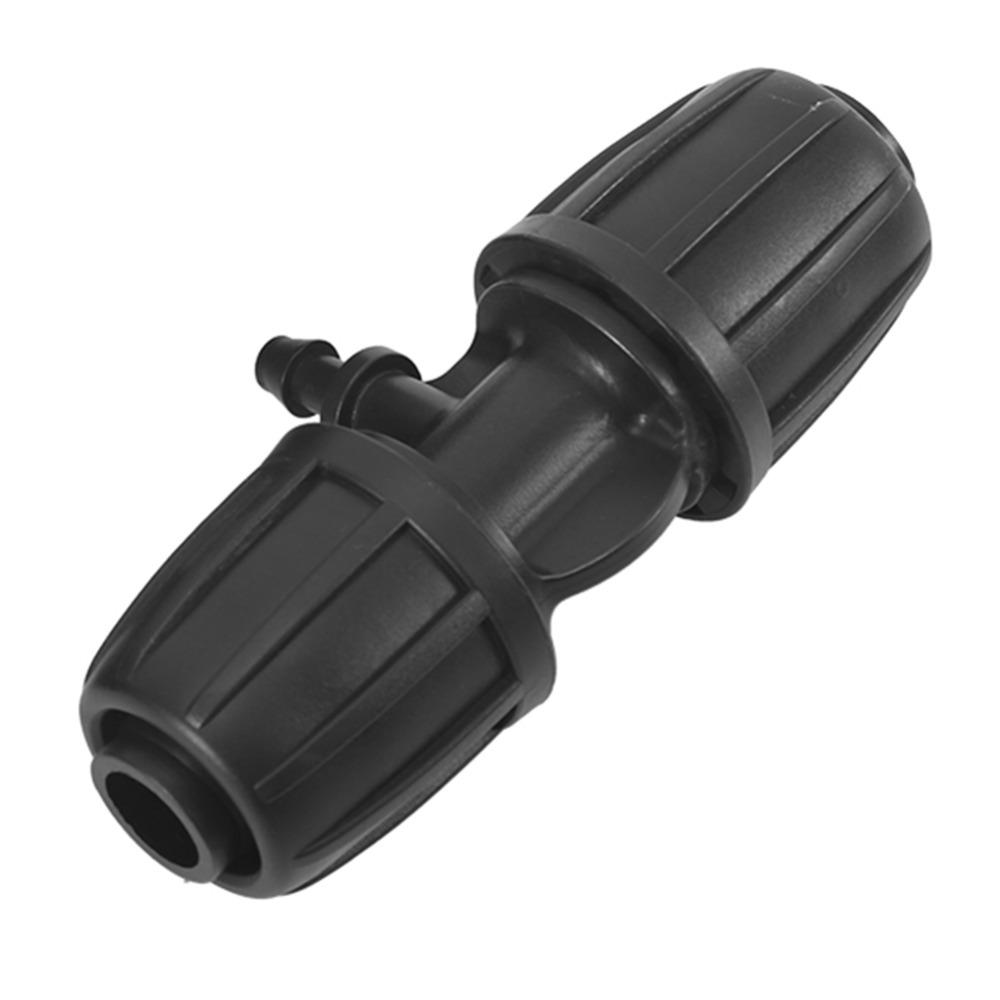 25PCS 3 Way Lock Barbed Tee Connector POM 16mm To 4/7mm Tee Connector Garden Irrigation