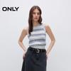 Женский полосатый трикотажный топ без рукавов