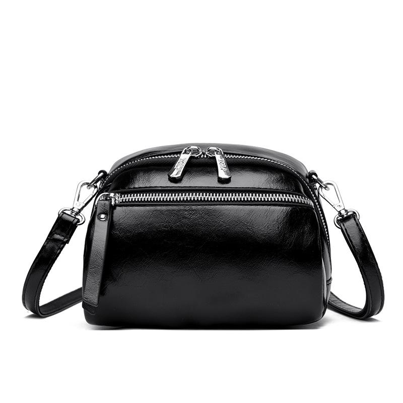 Весенняя мягкая кожаная городская трендовая простая сумка на одно плечо с большой вместимостью