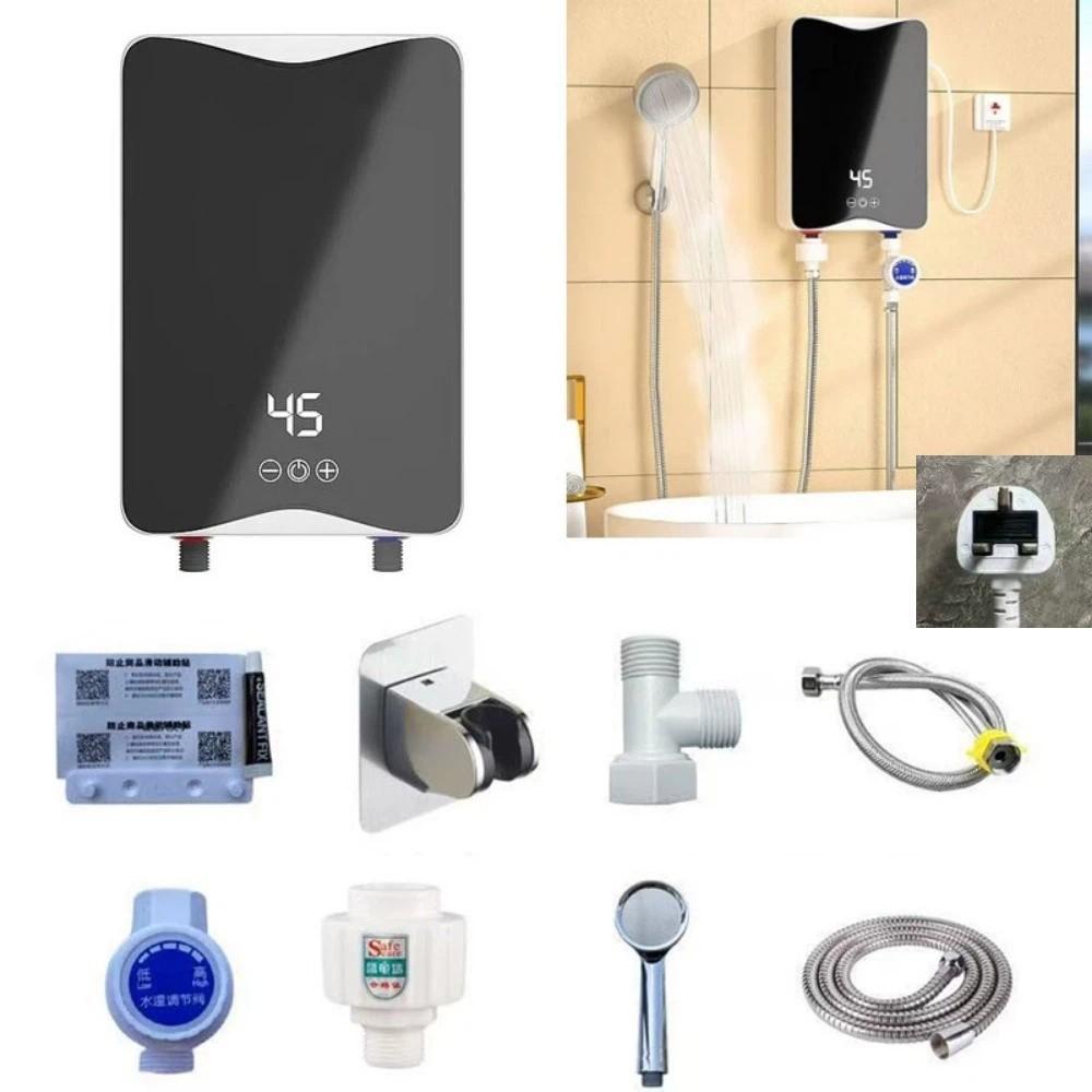 5500W Tankless Electric Hot Water Heater Constant Temperature Water Heater Household