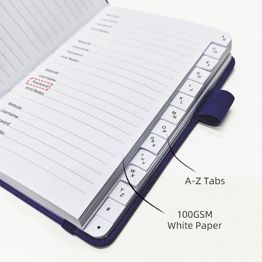 Alphabetical Tabs Password Book 68Sheets Password Organizer for Website Logins