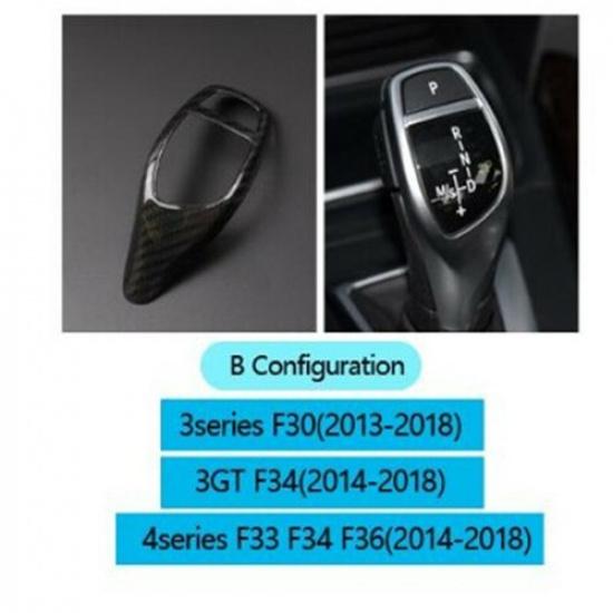 1pcs Luxury Real Carbon Fiber Car Gear Shift Knob Cover For BMW F20 F30 2013-18