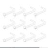 Yousheng HEXINGMC Unisex Hypoallergenic Acrylic L Shaped Stud Nose Ring, Plastic, Clear, 20 Piece