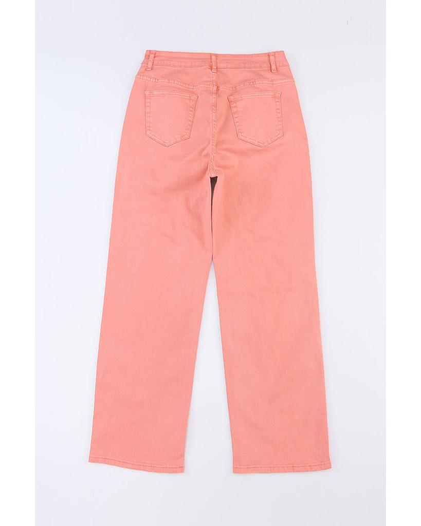 Azura Exchange Ripped Straight Leg Pocket Jeans