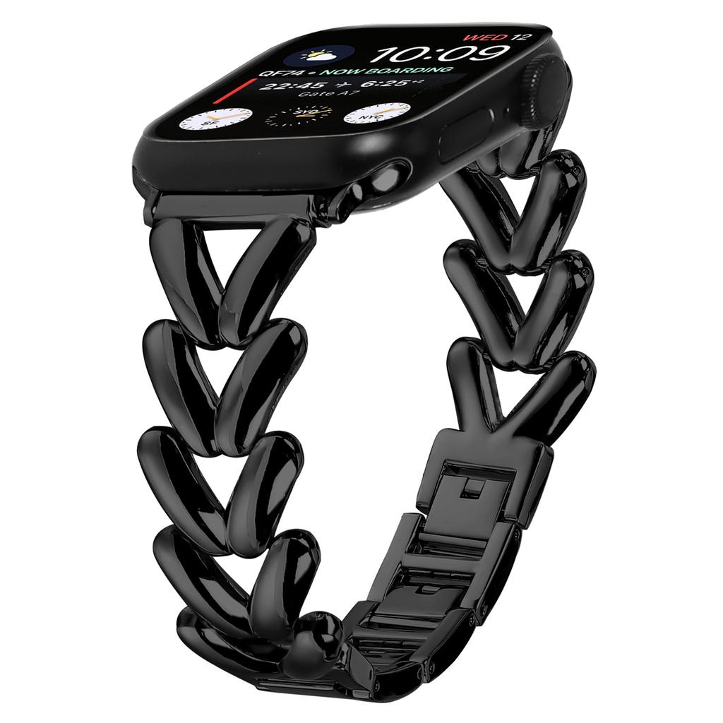 Ремешок для Apple Watch Series 10 42мм/9 8 7 41мм/SE (2023) SE (2022) SE 6 5 4 40мм/3 2 1 38мм Браслет для часов из цинкового сплава с витым металлом