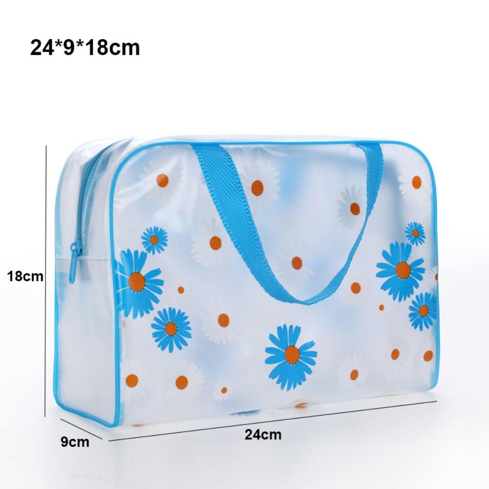 Цветочные ПВХ косметички Водонепроницаемая прозрачная косметичка Высококачественный кейс для косметики Дорожная косметичка