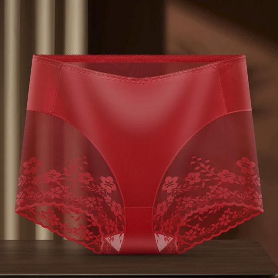 Women Lace Underwear Seamless High Waisted Hipster Briefs Ultra Thin