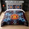 Дизайн Manchester United Постельное белье 1 пододеяльник + 2 наволочки Мягкое дышащее домашнее постельное белье