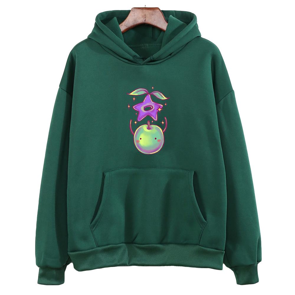 Stardew Valley Junimo Pattern Hoody Women Fashion Long-sleeve Sweatshirts Cute Cartoon Graphic Hoodie Comfortable Casual Tops